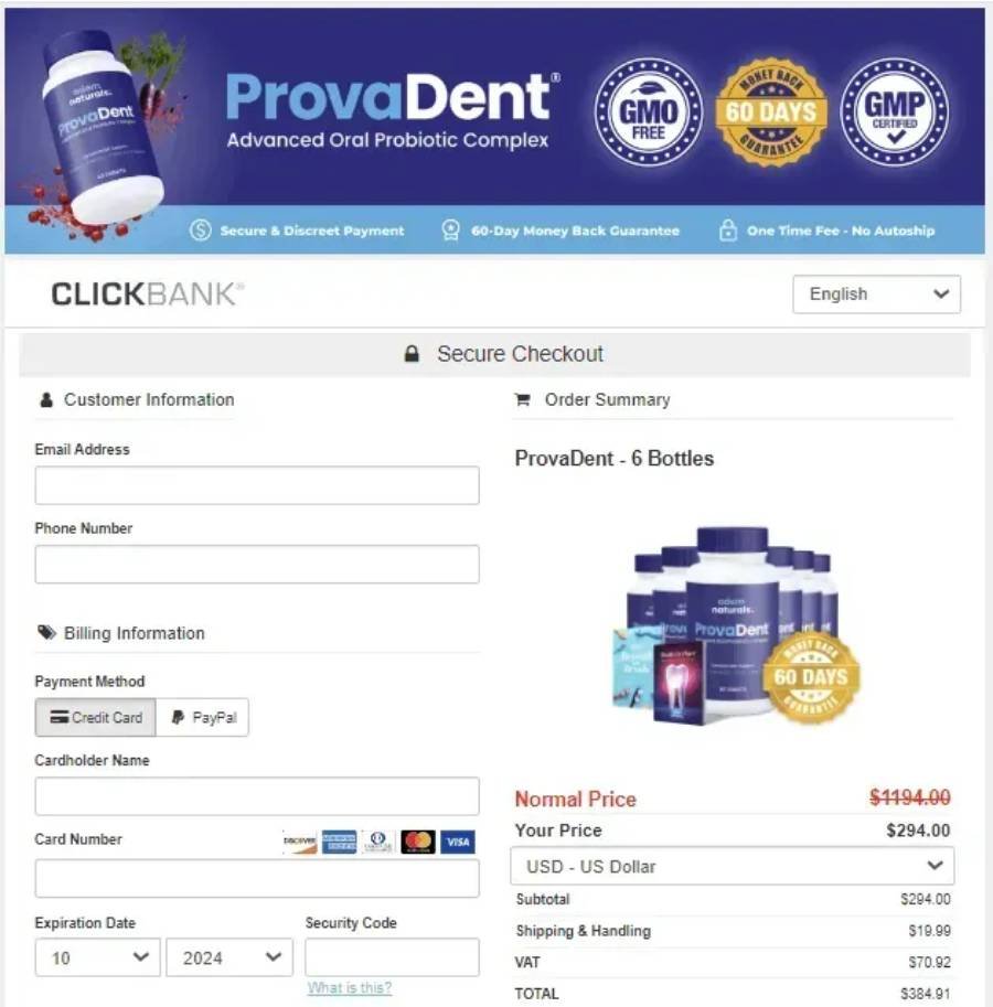 provadent-secure-official website-order-payment